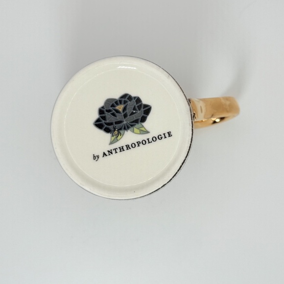 Anthropologie The Bistro Tile Stoneware Espresso Mug Cup & Saucer - Picture 5 of 10